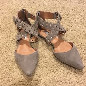 Grey Suede Flats
